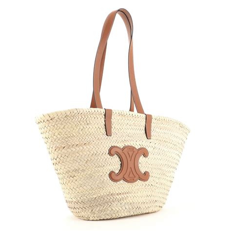 celine raffia basket|Celine.